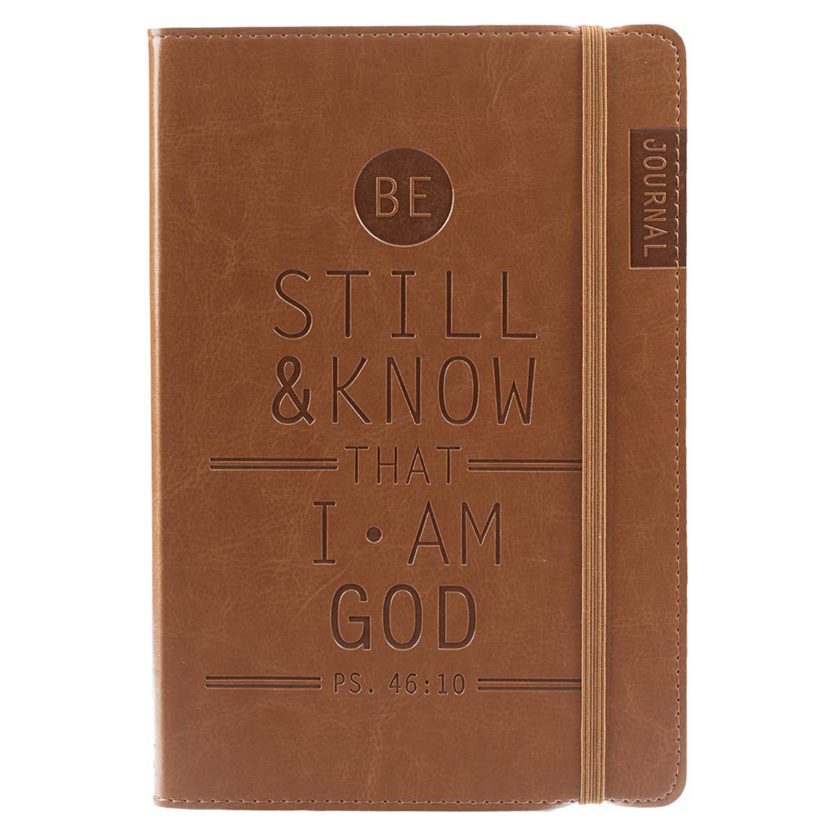 Journal w/Elastic Be Still Brown Ps. 46:10