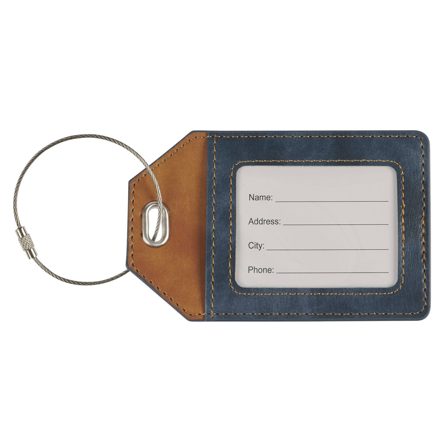 Luggage Tag Two-tone Be Strong & Courageous Josh. 1:9