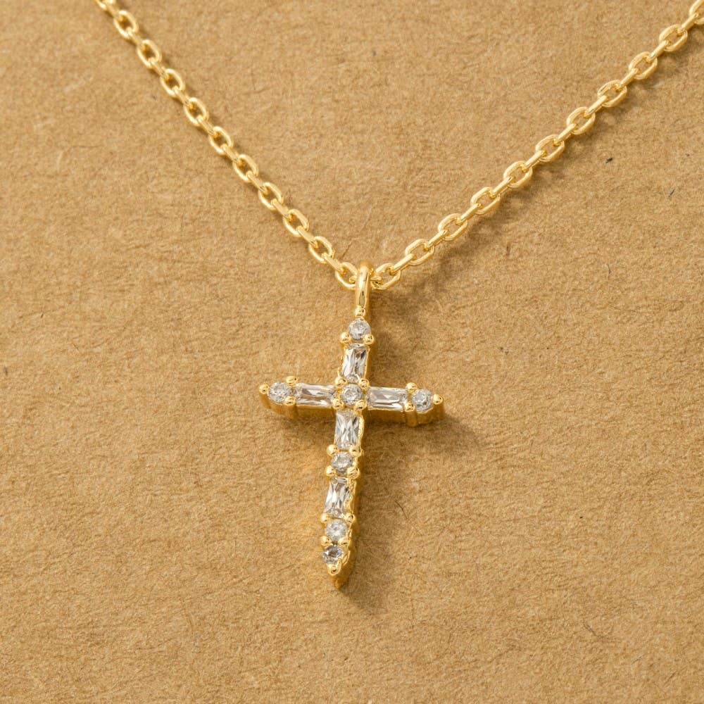 Cz Cross Pendant Necklace