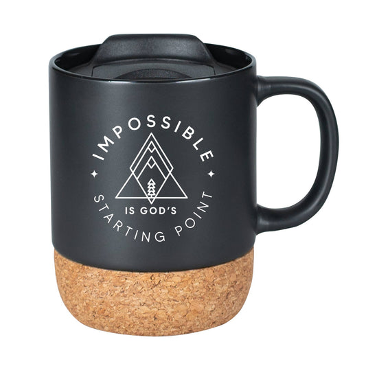 Impossible Is God's - Designer Mugs-Cork