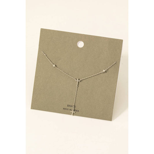 Cross Charms Y Chain Necklace