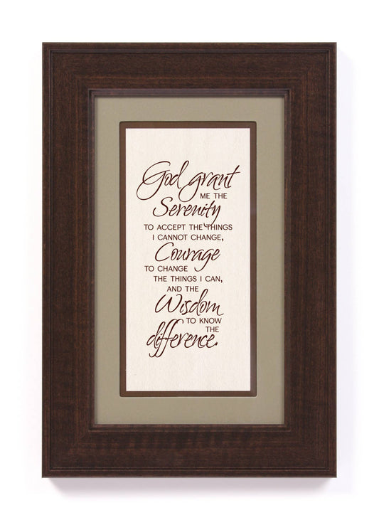 Serenity Prayer - Traditions Framed Art 8.5 X 12.5