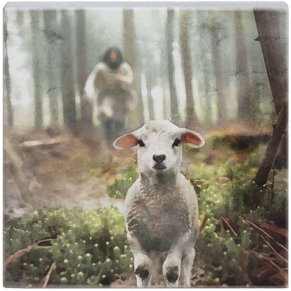 Jesus Rescuing Lamb - Small Talk Square