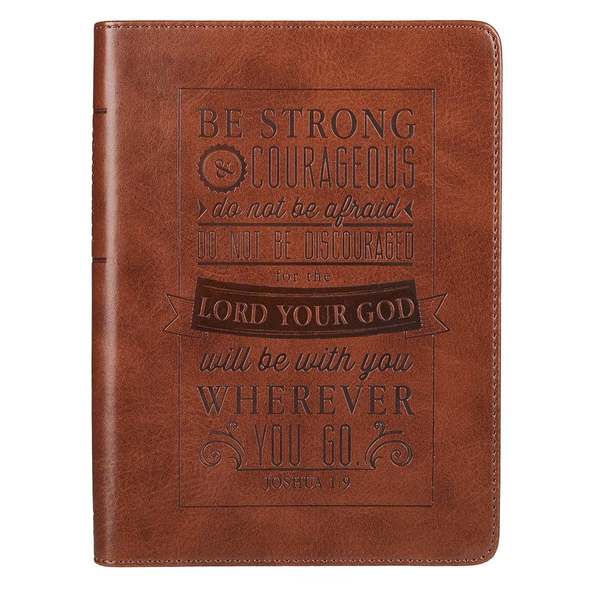 Journal Handy Brown Strong & Courageous Josh. 1:9