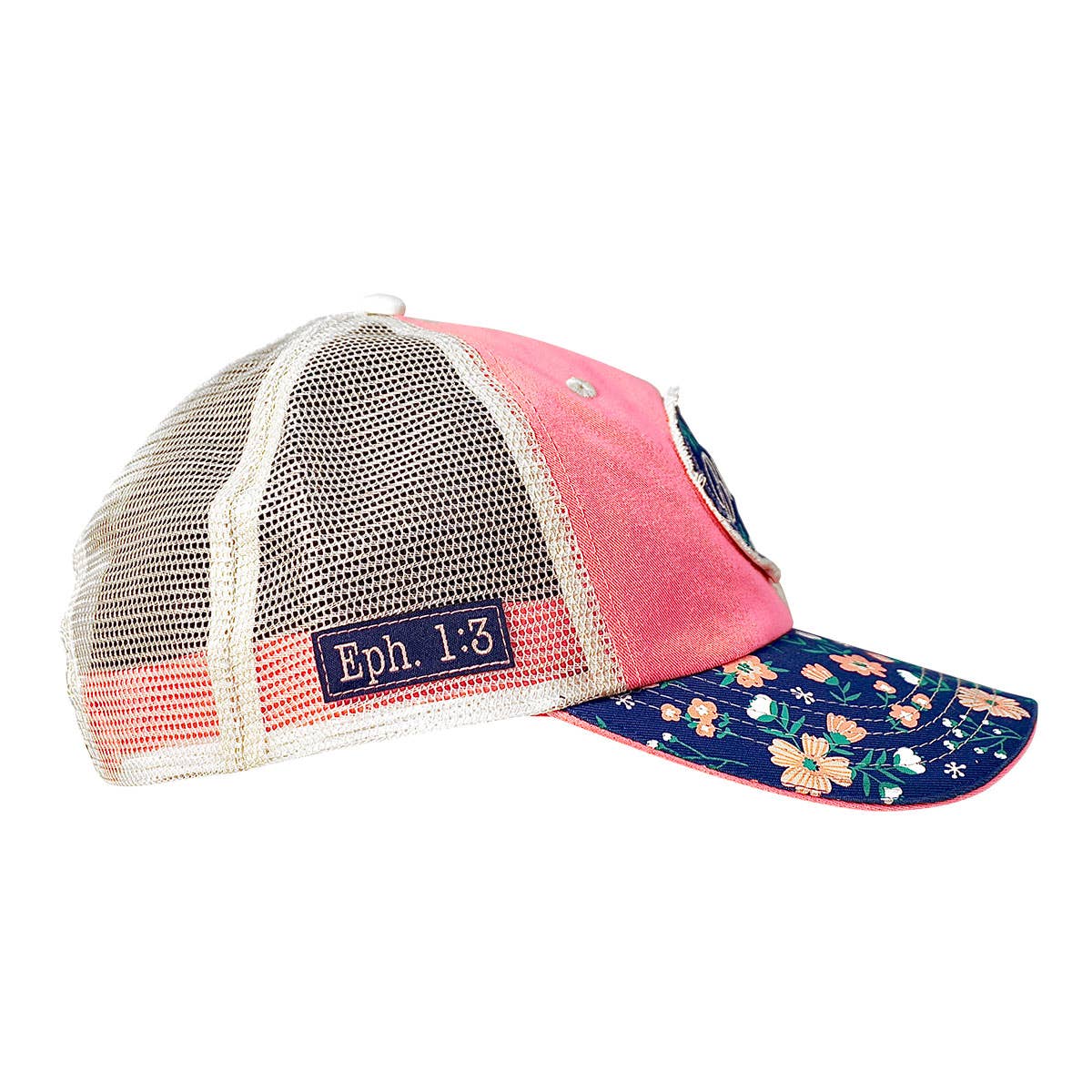 Cherished Girl Womens God Blessed Floral Trucker Hat
